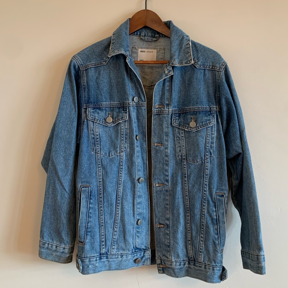 ASOS HEAVY DENIM JEAN JACKET SIZE 8